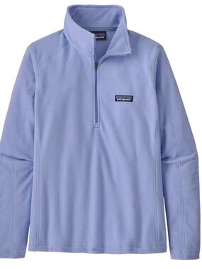 Patagonia Women's Micro D 1/4-Zip Fleece Pullover Lt Violet Blue Sz Medium, EUC